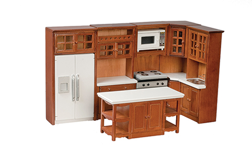 Kitchen Set, 8 pc., Walnut